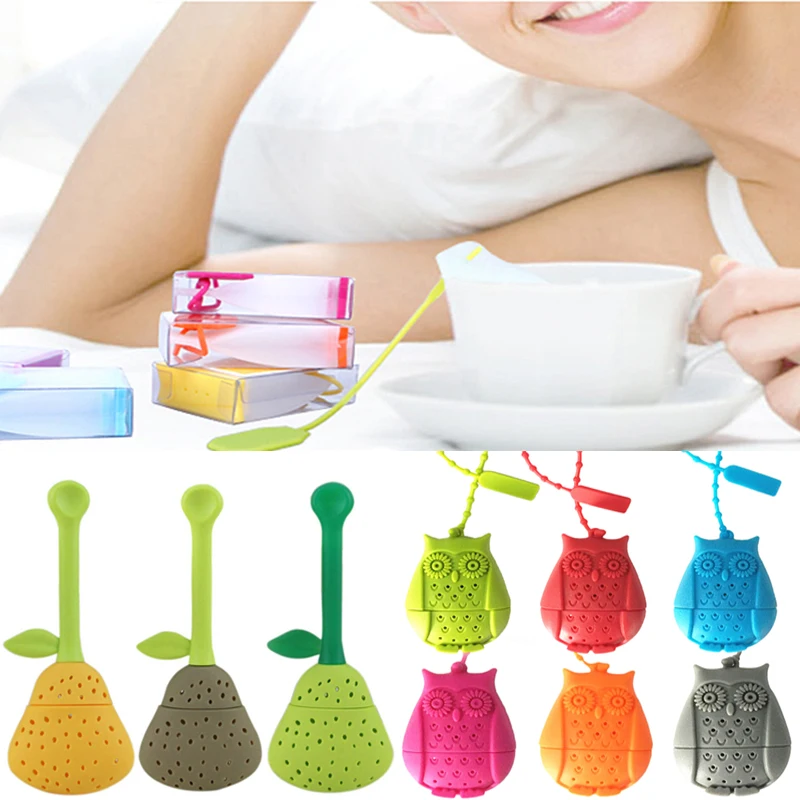 Creative Silicone Tea Strainers Coffee Loose Tea Leaves Infusers Silicone Filter Container Strainers Teaware Kitchen Accessories