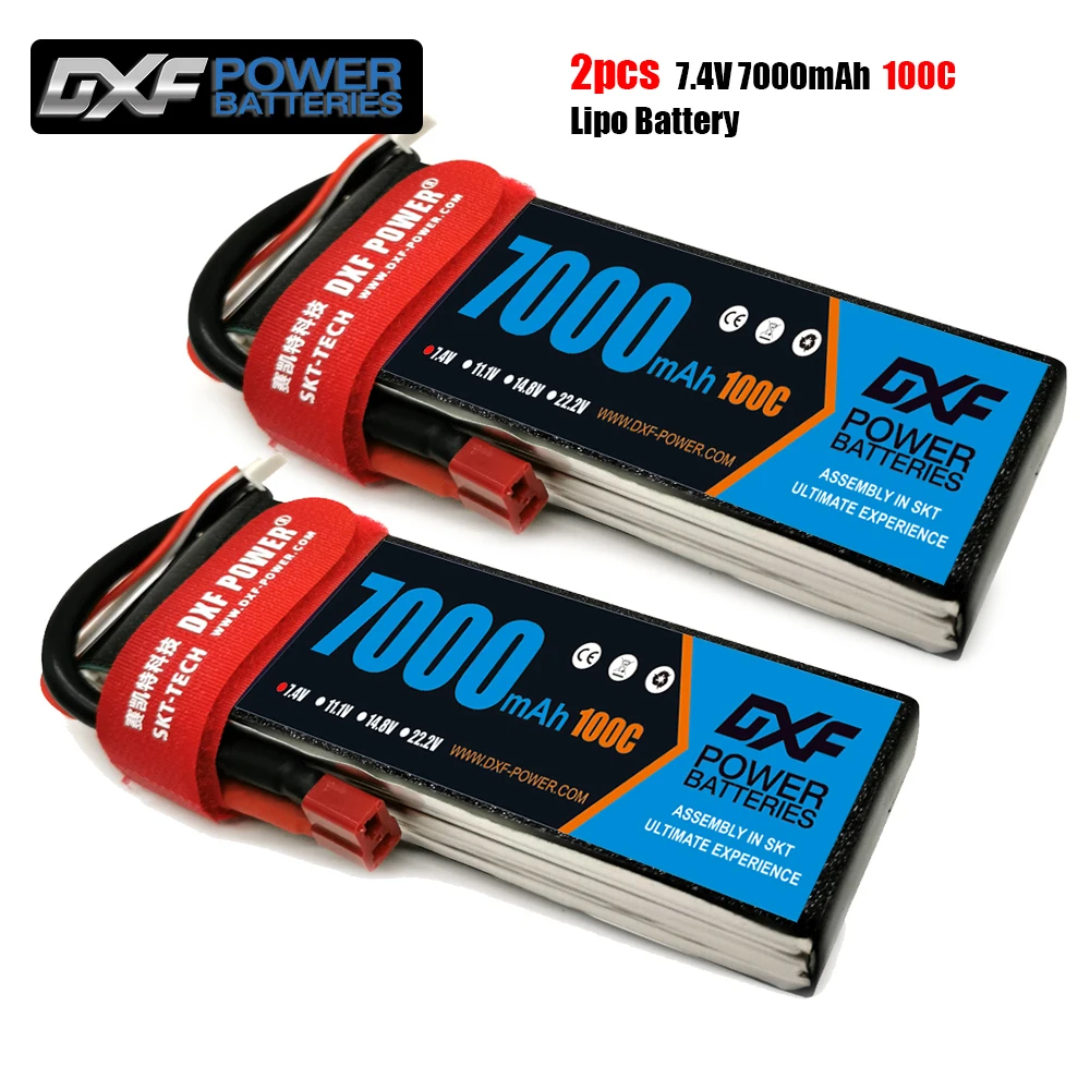 2 шт. литий-полимерные аккумуляторы 7 4 В 11 1 14 8 в 22 2S 3S 6500 мАч 7000 C c