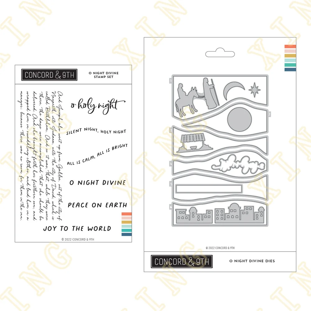 

Metal Cutting Dies Silicone Stamps Scrapbooking 2022 New Make Photo Album Card Diy Paper Embossing Craft Supplies Night Divine