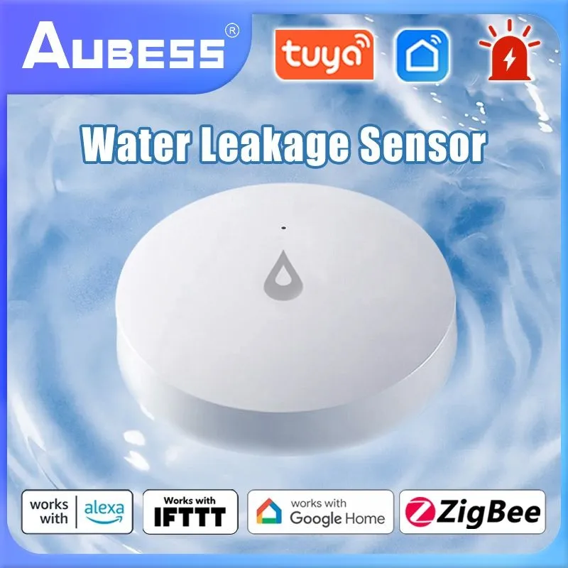 

Датчик утечки воды Tuya Zigbee, детектор уровня воды для умного дома, связь с приложением, защита от воды