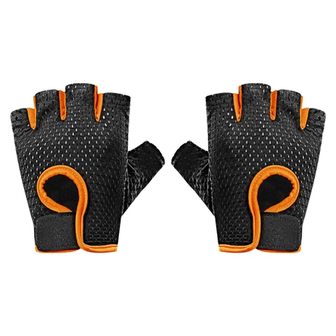 Перчатки с открытыми пальцами для мужчин и женщин, дышащие нескользящие спортивные велосипедные перчатки для тренировок, фитнеса, йоги