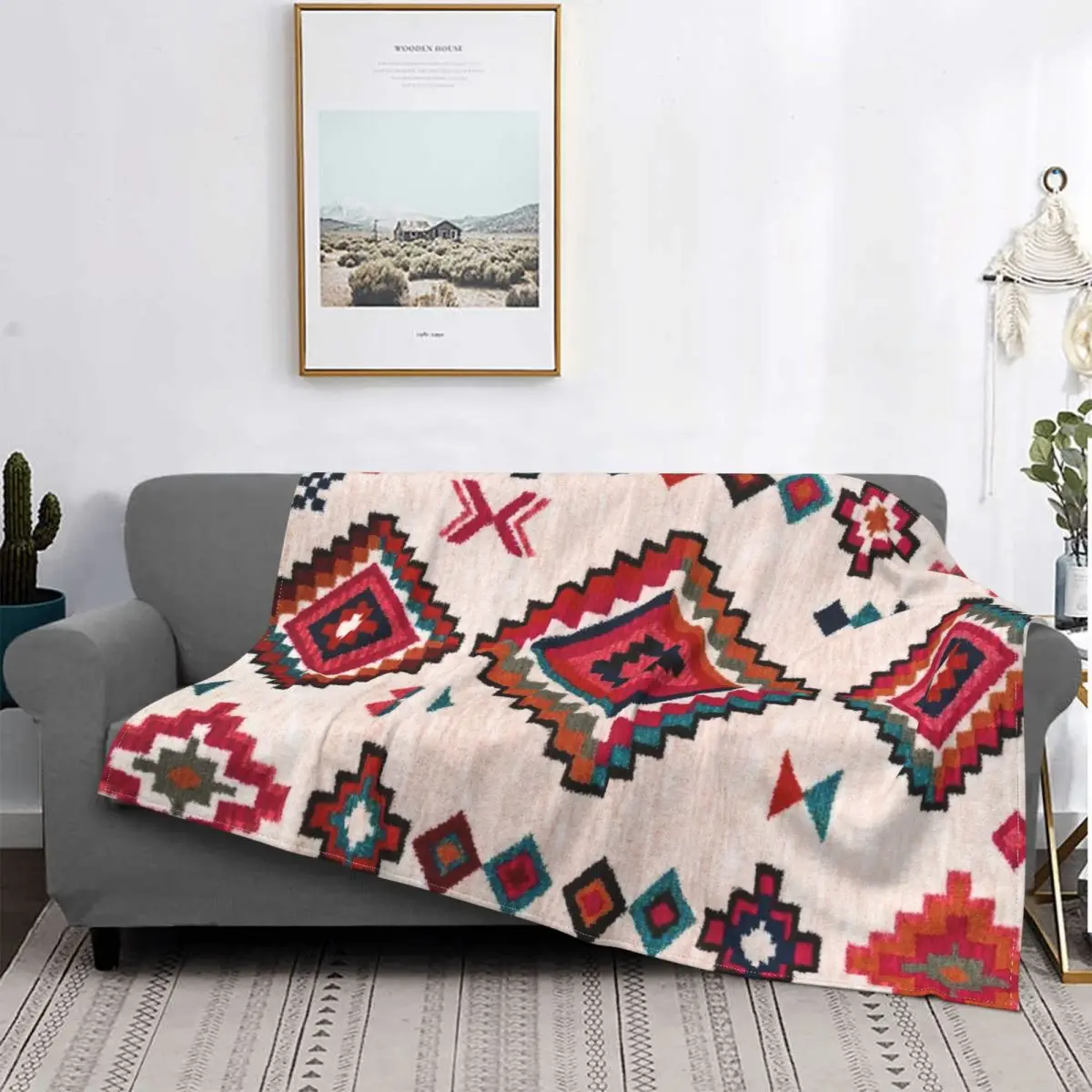 

Богемное традиционное марокканское флисовое всесезонное многофункциональное ультрамягкое покрывало для дивана офисное одеяло
