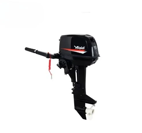 Фото Подвесной лодочный мотор AIQIDI New 9.8HP 7.2KW с ручным наклоном, длинным/коротким валом, черный, на заказ, для морских судов №1