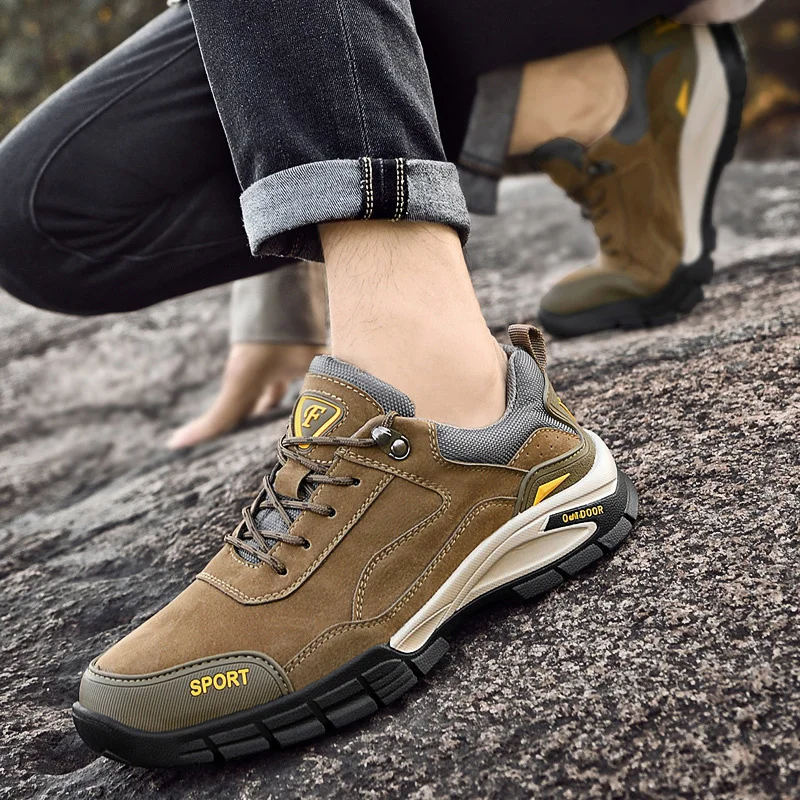 Xiaomi SALUDAS Men's Hiking Boots Outdoor Waterproof Luxury  Plush Warm Leather Casual Shoes Outdoor Motorcycle Sneakers Male