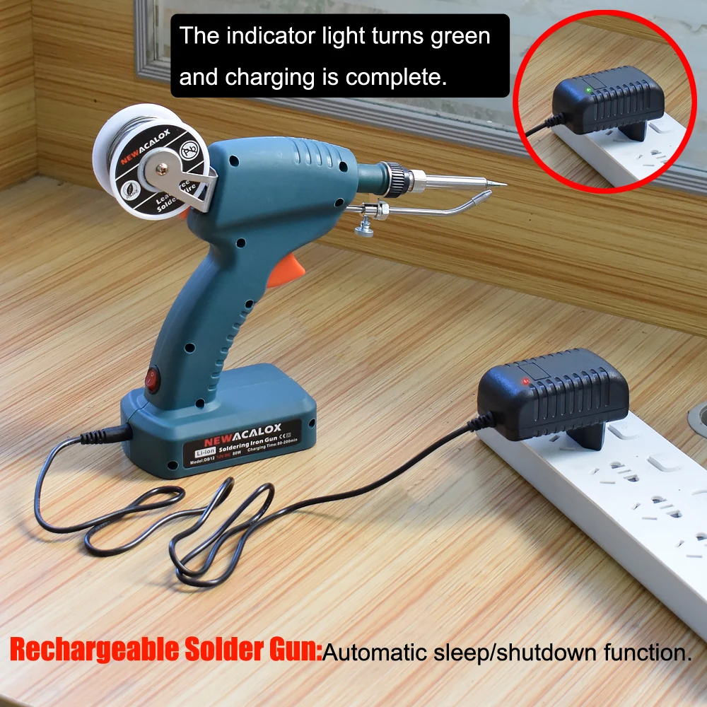 Паяльник NEWACALOX аккумуляторный 80 Вт 12 в пост. Тока | Инструменты