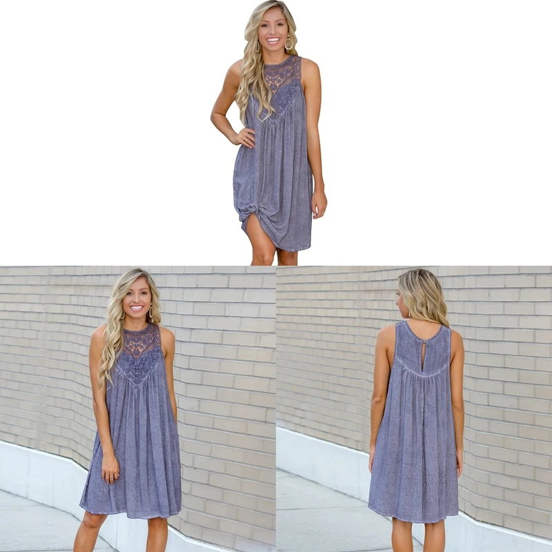 

Womens Summer Dresses Lace Mini Party Dresses Sexy Club Casual Vintage Beach Sun Dress
