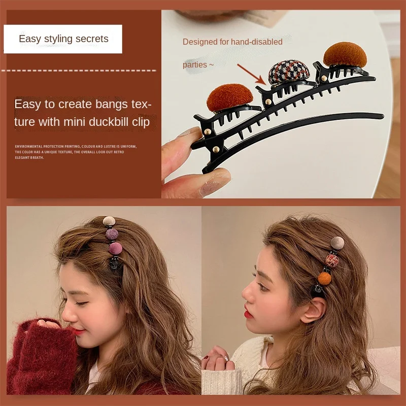 Шпилька для волос в Корейском стиле ретро красная сетчатая заколка виде