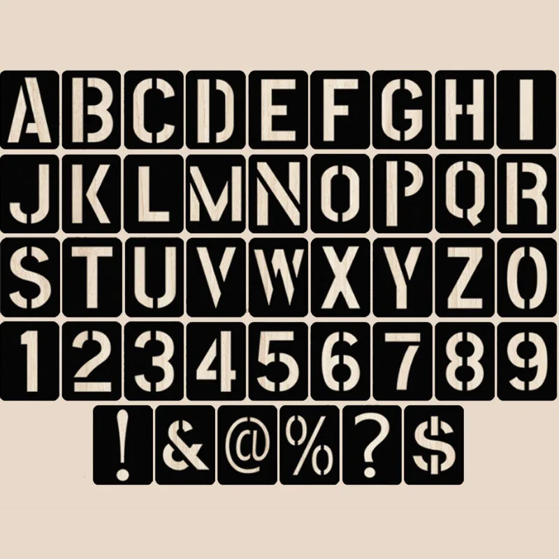 

10*7.6cm Black PP Plastic Ruler Number Letter Symbol Stencils DIY Scrapbook Coloring Embossing Decora Painting Template Reusable