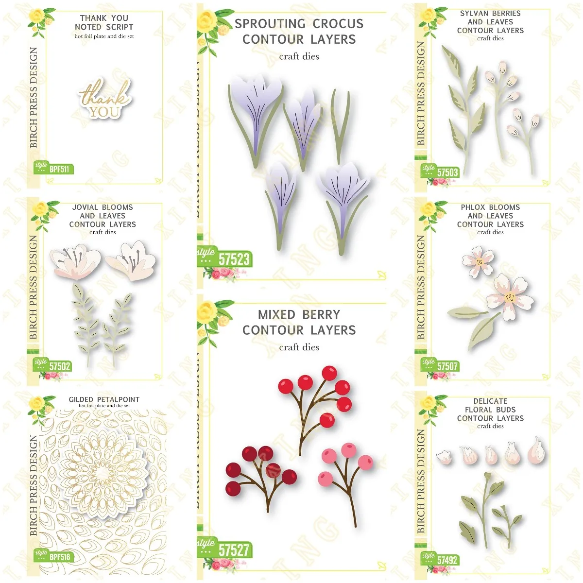 

Leaves Flowers Metal Cutting Dies Hot Foil Set Scrapbook Diary Decoration Stencil Embossing Template Diy Greeting Card Handmade