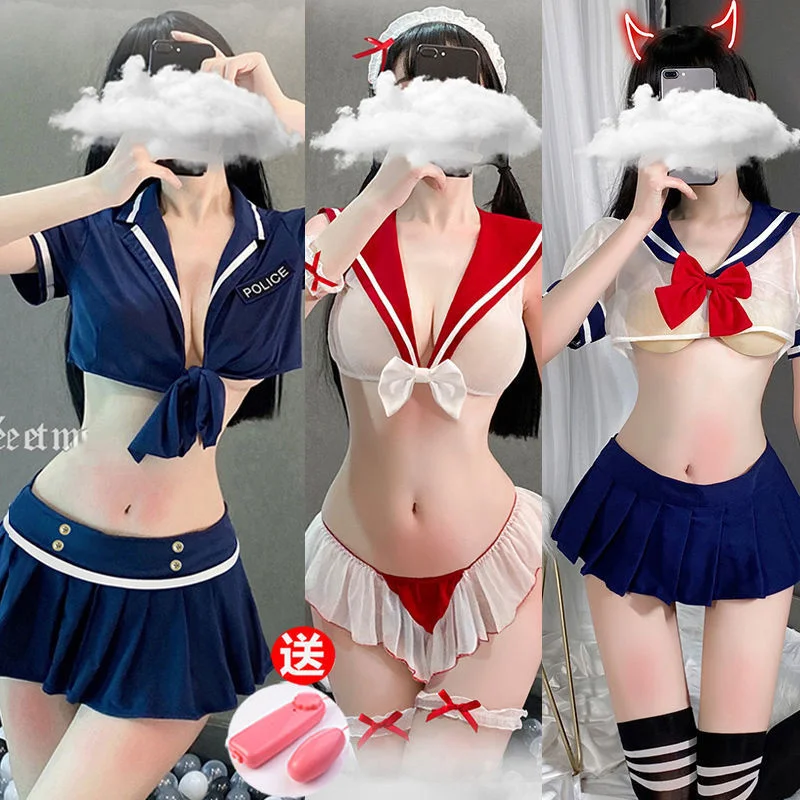 

Sexy underwear play Sexy Maid uniform temptation Secretary sailor passion suit take off free large