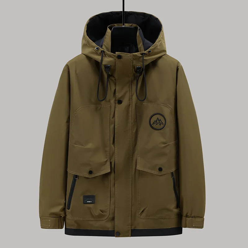 Мужской пуховик больших размеров штурмовой новый зимний три в одном съемная