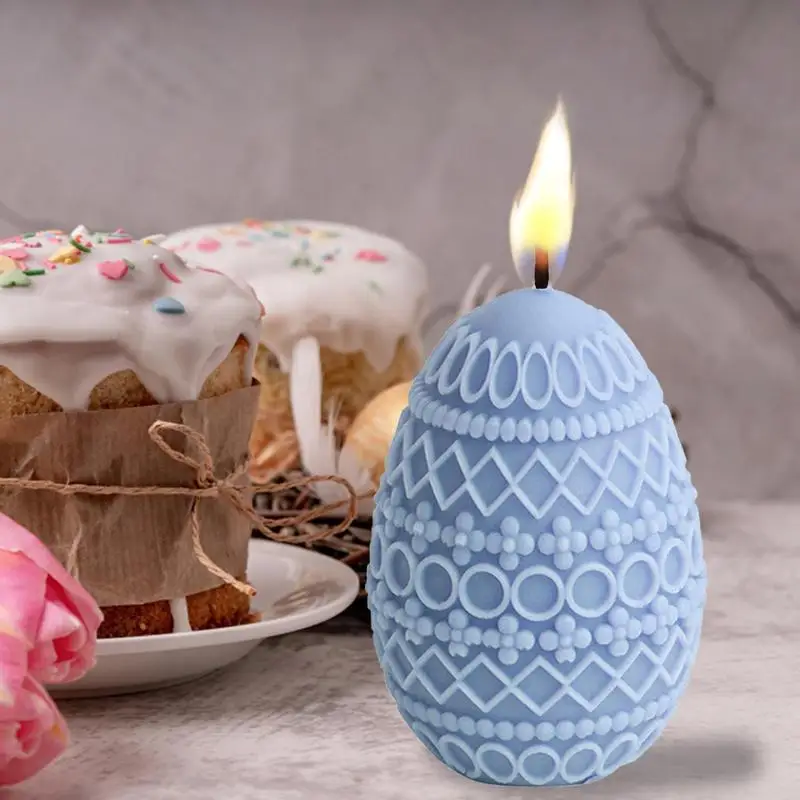 

Easter Egg Candle Mold Epoxy Resin Scented Candles Easter Egg Soap Mold Aromatherapy DIY Art Crafting Ornaments Home Decoration