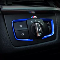 car accessories 2 pcs abs headlight switch frame trim adjustment sticker