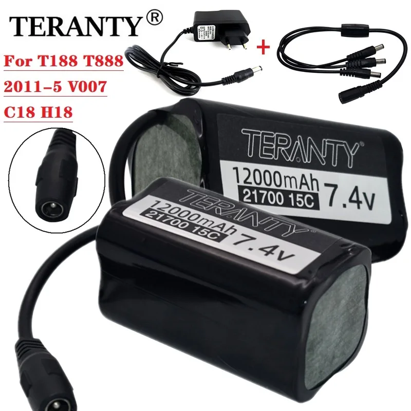 

Аккумулятор 7,4 В 12000 мА/ч для T188 T888 2011-5 V007 C18 H18 радиоуправляемая фотолодка аккумулятор запасные части с зарядным устройством