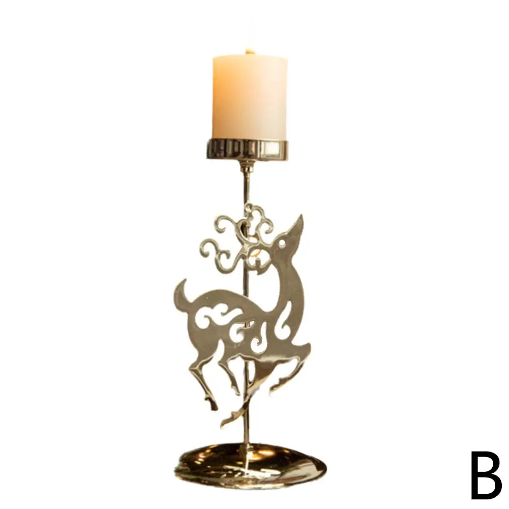 Рождественский вотивный подсвечник металлический рождественская елка лось