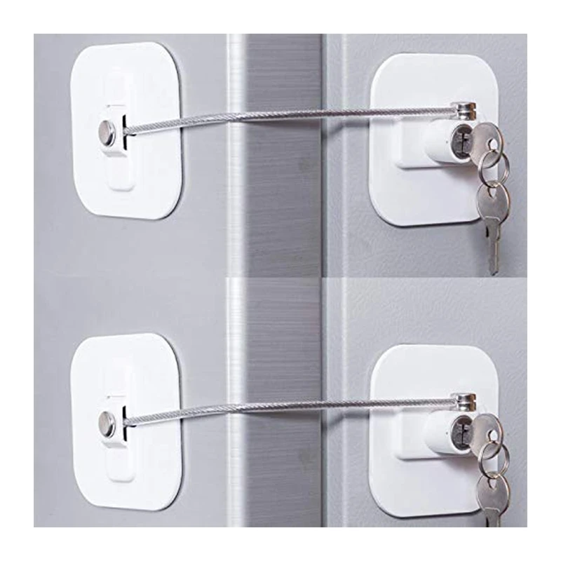 Lock With Key For Adults, Lock For A Fridge, Cabinet Door(wh