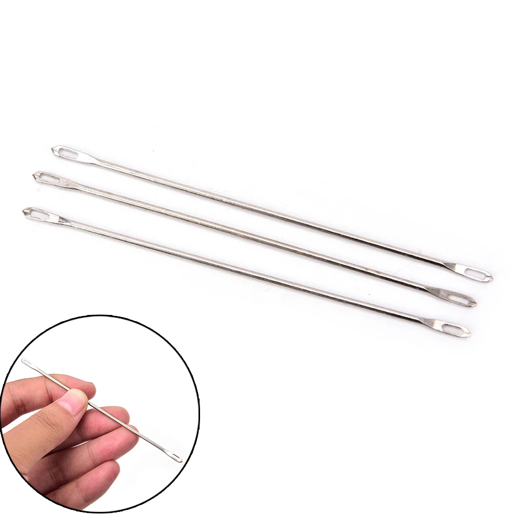 

Sewing Tools 2pcs/lot Double Eyed Transfer Needles for Standard Knitting Machines Sliver Home DIY Handmade Craft Accessories