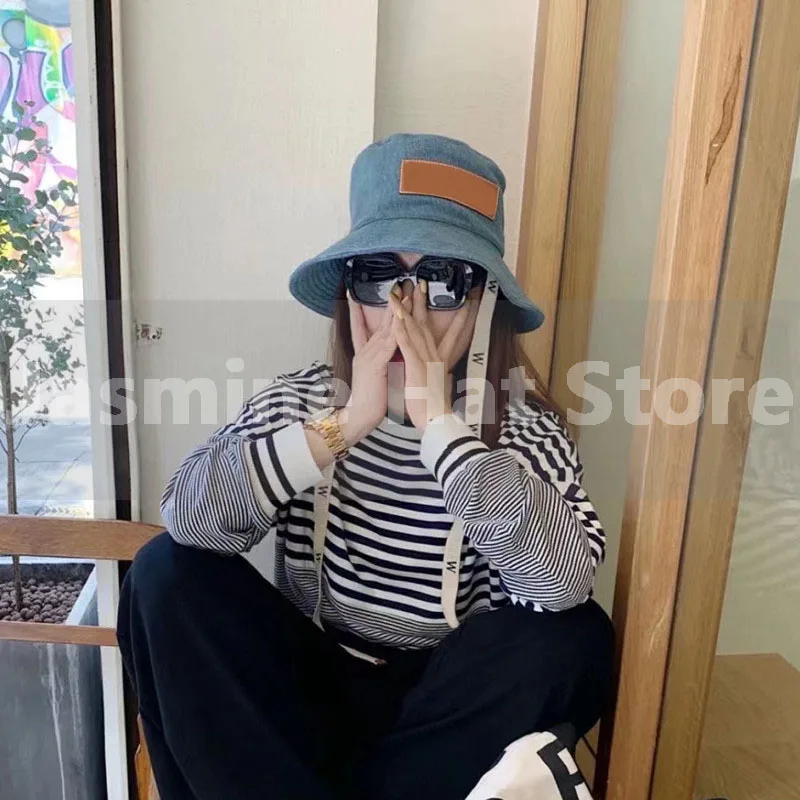 

Canvas Fabric Bucket Hat Fashion Trend Lace Up Fisherman Hat Men and Women Summer Outdoor Leisure Sunshade Hat Beach Hat YF0592