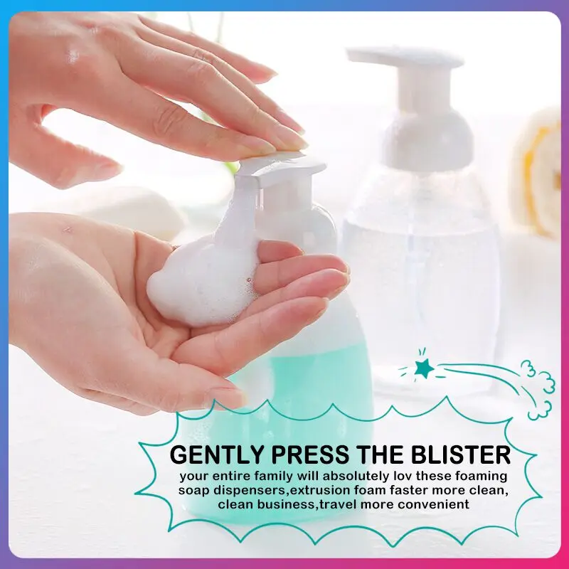 

Liplasting 300ml Empty Squeezed Foaming Pump Soap Foam Bottle Cosmetic Containers Dispenser Jars PET Makeup Travel Bottle