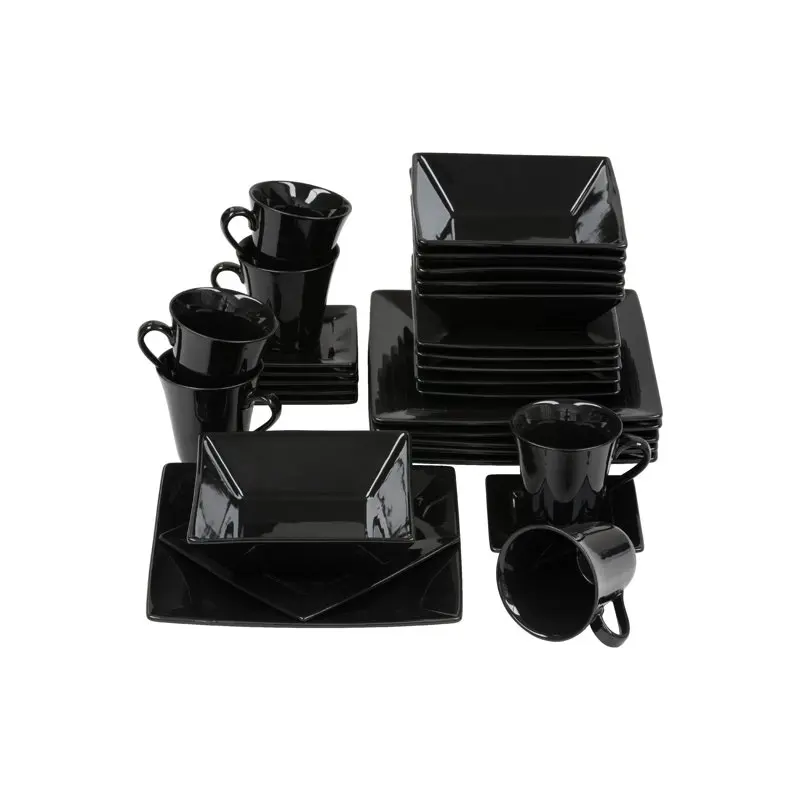 

Nova 30 Piece Dinnerware Set - Black