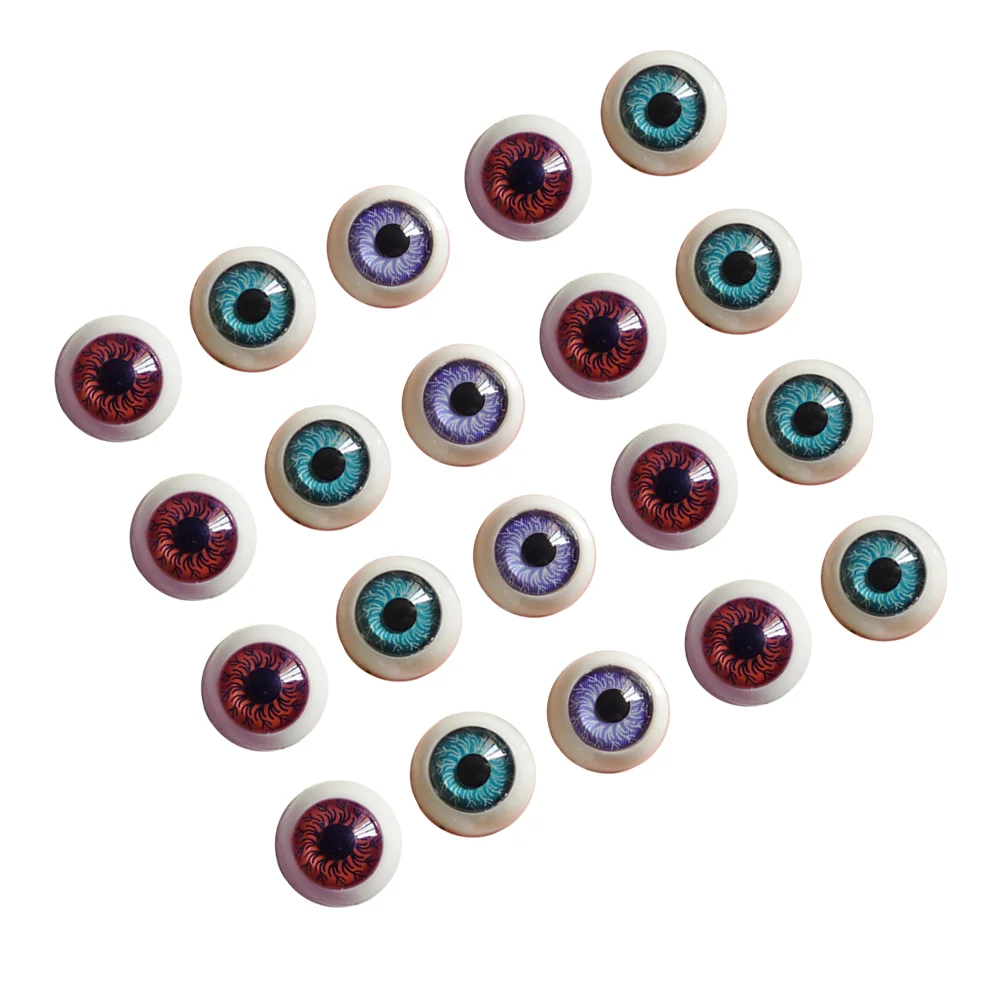 

100PCS Round Eyes Resin Eyeballs Craft Eyes- Hollow Eyes Realistic Eyes Toys for DIY Sewing Craft Dolls Bears
