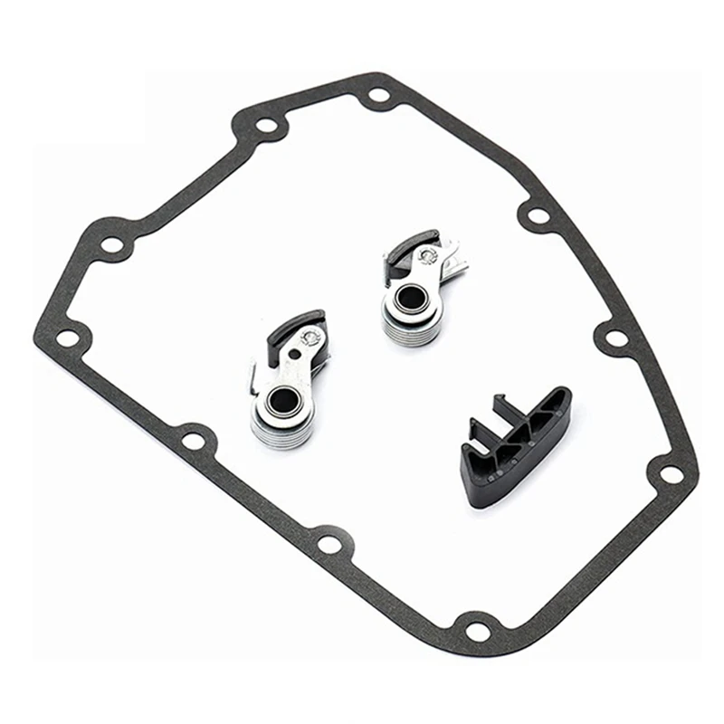 Motorcycle Cam Chain Tensioner Outer &amp Inner Complete Kit Parts With Guide Cover Gasket For Twin 1999-2006
