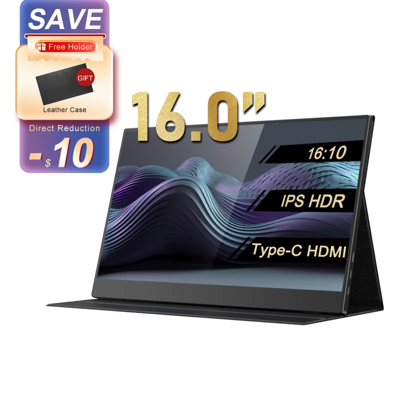 16 дюймов 16:10 игровой портативный монитор HDR геймерский второй экран TYPE C для PS4 5 переключатель ноутбук мини ПК смартфон компьютерная панель