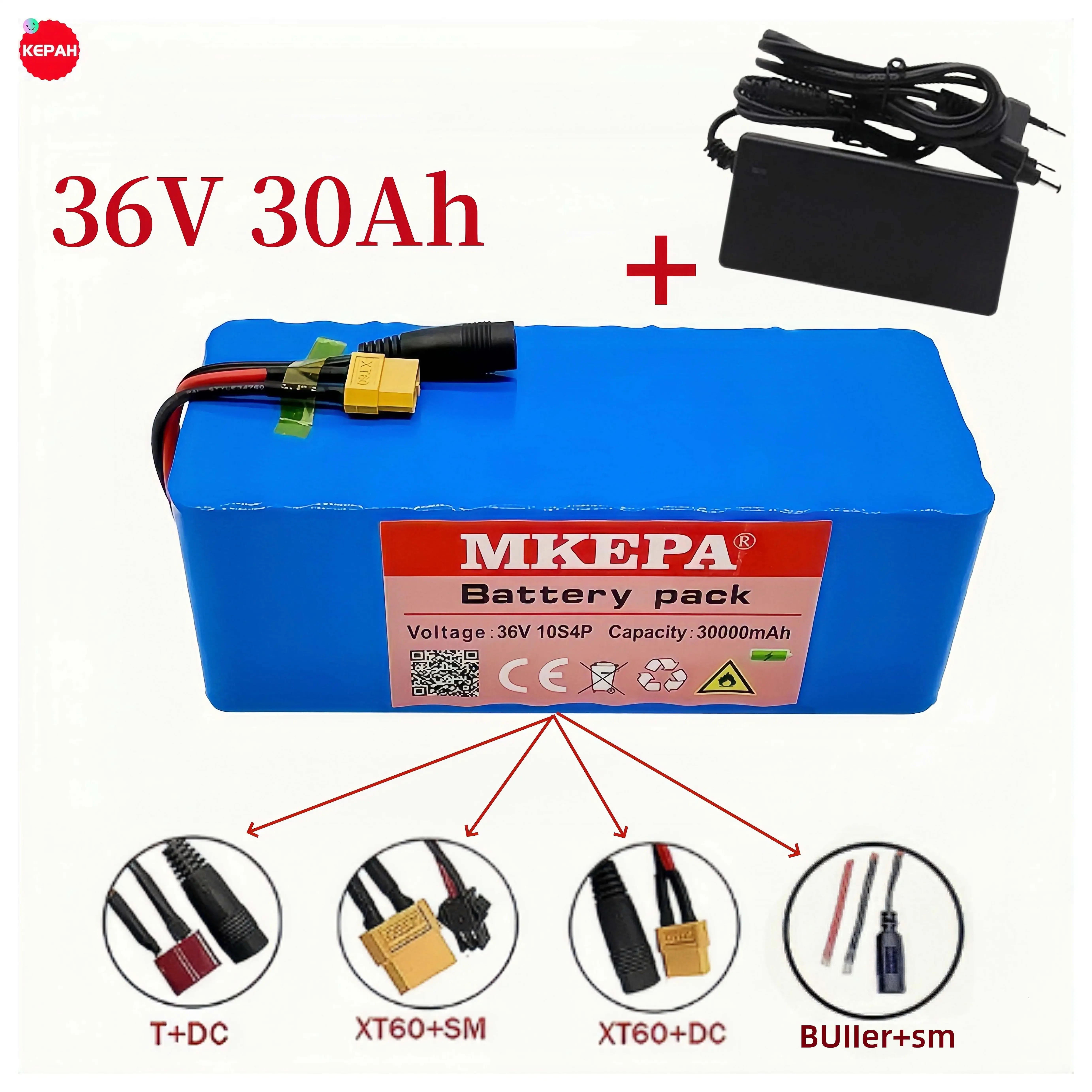 Литиевая аккумуляторная батарея высокой мощности 10S4P 36V 30000mAh ...
