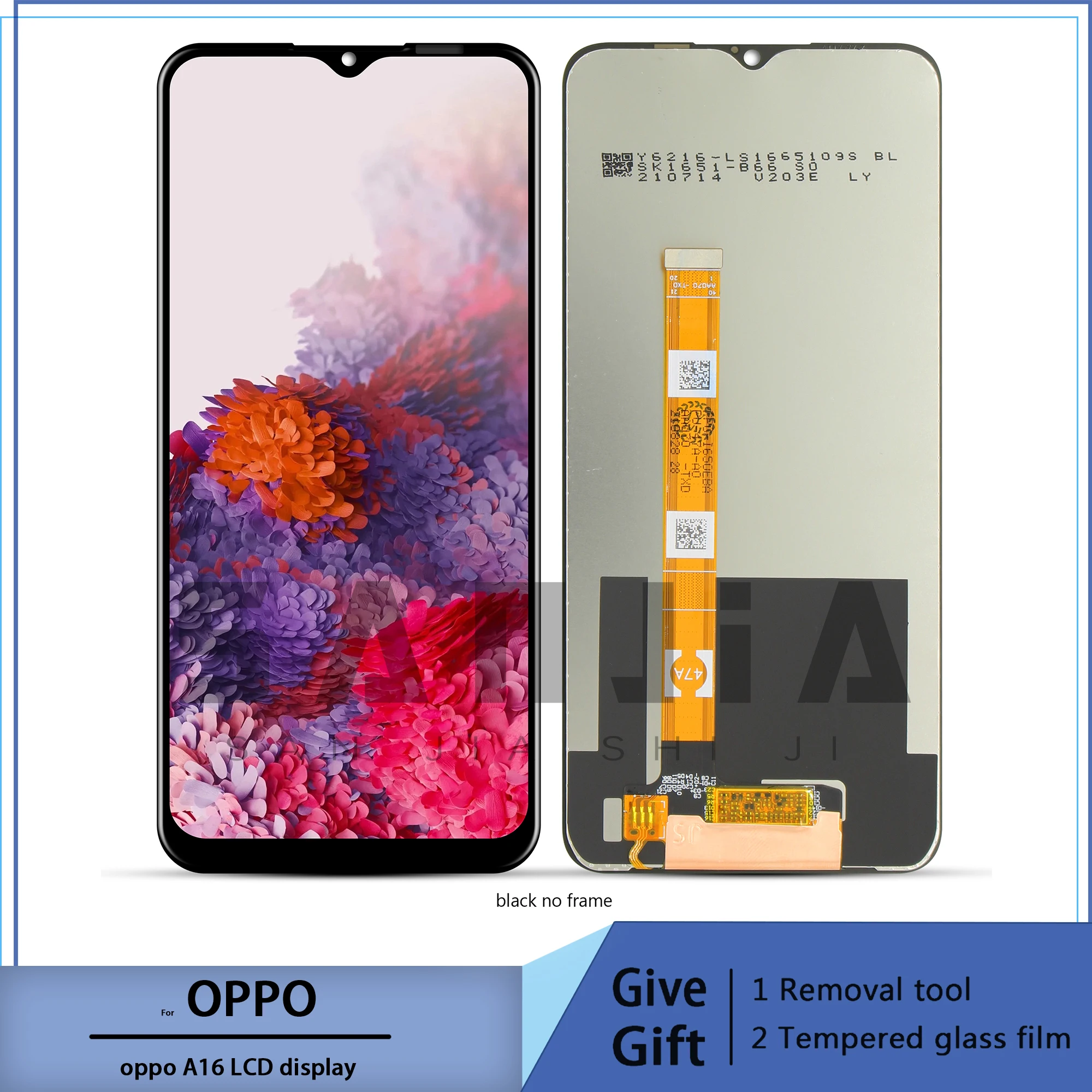 

Оригинальный ЖК-дисплей для OPPO A16 2021, сенсорный цифровой экран в сборе для 6,52 дюймового OPPO CPH2269 A16S с заменой рамки