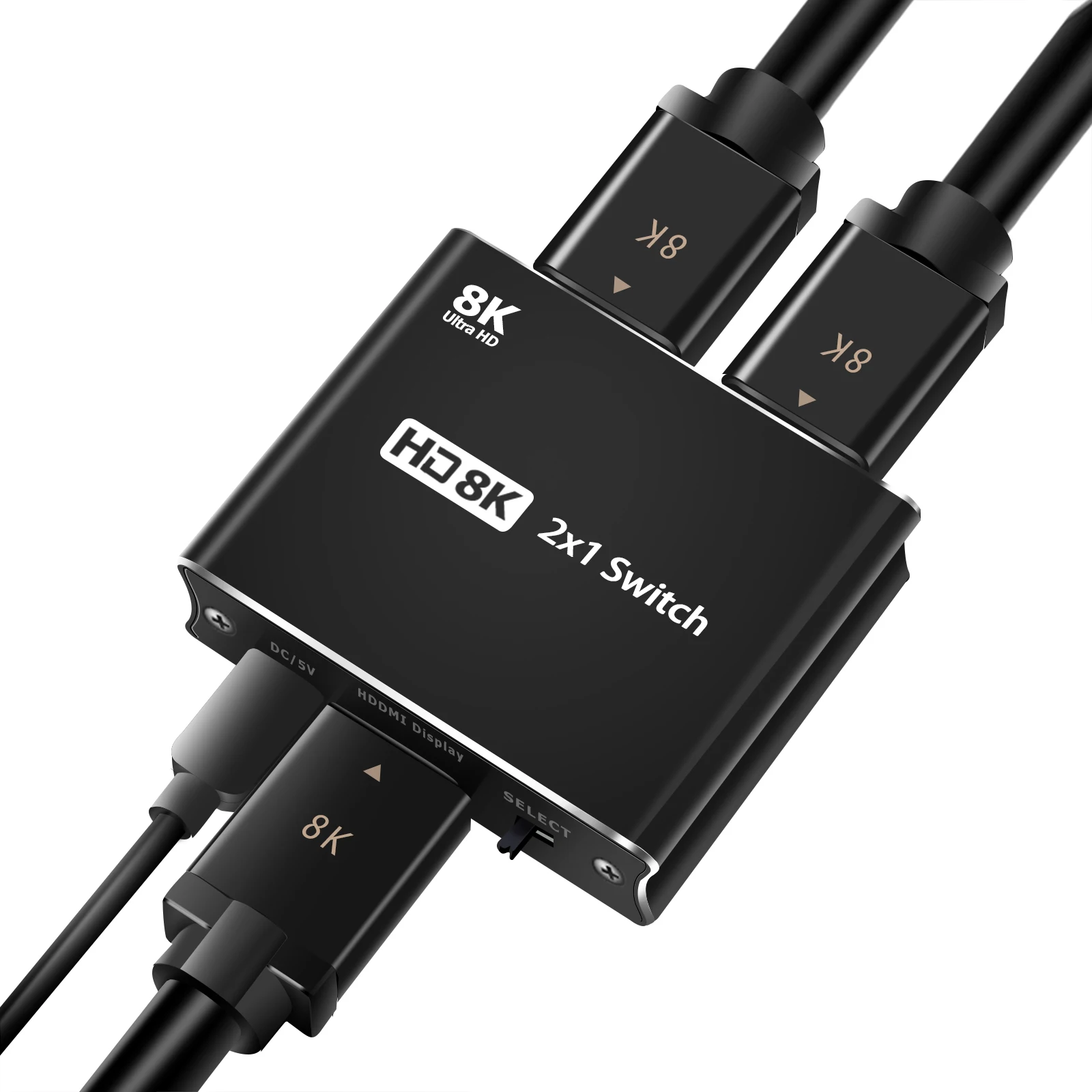 HDMI-совместимый переключатель 2x1 Ultra HD 4K @ 120 Гц 8K @ 60 Гц преобразователь совместимый с ТВ ноутбуком Xbox PS5 проекторами мониторами