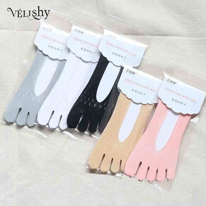 

Women Summer Five-finger Socks Female Ultrathin Sock Funny Toe Invisible Sokken With Silicone Anti-skid Breathable Anti-friction