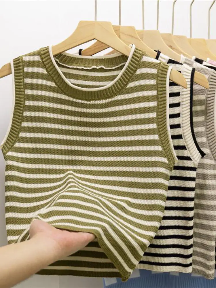 Новинка 2024 базовый женский жилет эластичный Женская майка и кофта летние дикие