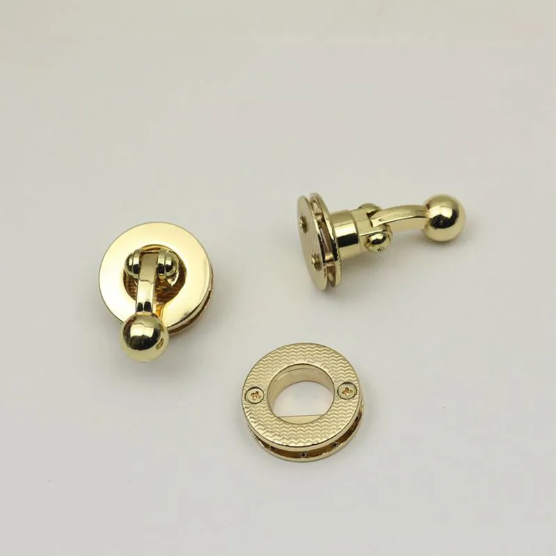 10pcs Metal Round Bag Turn Lock Twist Lock Clasp for Leather Craft Women Bag Handbag Shoulder Bag Purse DIY Hardware Accessories
