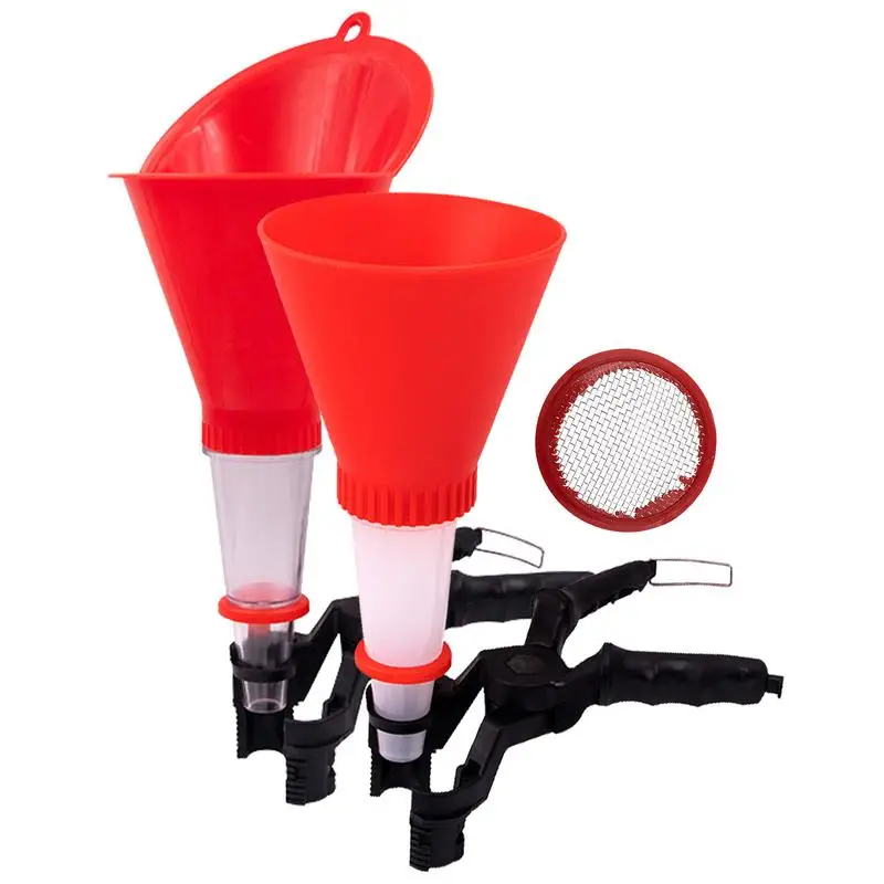 

Красная Воронка для розлива масла, инструмент для розлива масла для автомобиля, широкогорный полимерный бункер для автомобилей и мотоциклов, жидкость для моторного масла