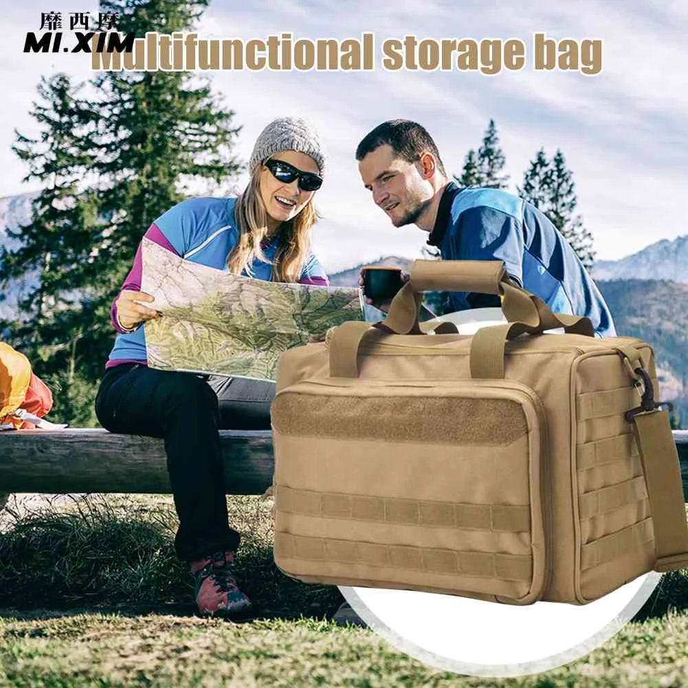 

Сумка-слинг с системой Molle для охотничьих инструментов, водонепроницаемая 900D Сумка-Оксфорд для кемпинга и пистолета, многофункциональные о...