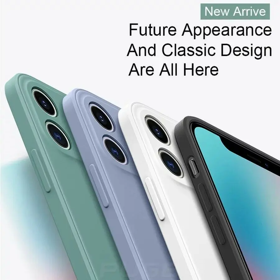 

Phone Cover For iPhone 13 11 12 Pro Max Mini Case For iPhone 8 7 Plus X Xr Xs Full Cover Official Original Liquid Silicone Cases