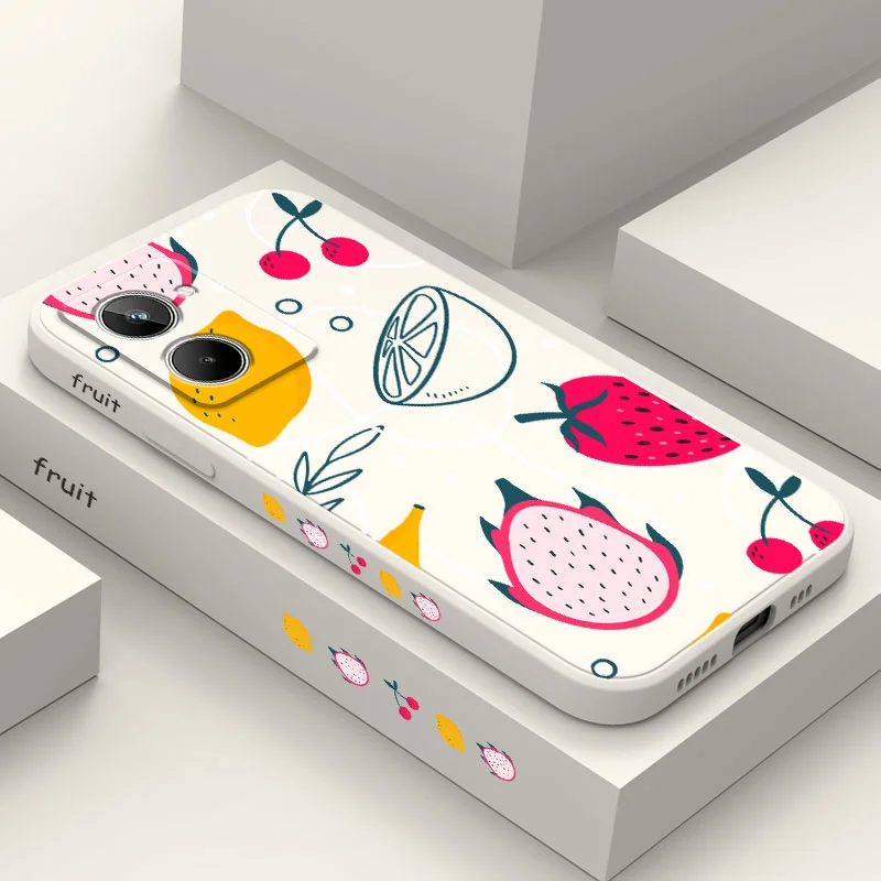 

Fruit Peach Phone Case For OPPO Realme 10 10T 9 9i 8 8i 7 7i 6 Pro Plus C30 C31 C35 C1 C11 C12 C15 C20 C21Y C25 C25S Cover