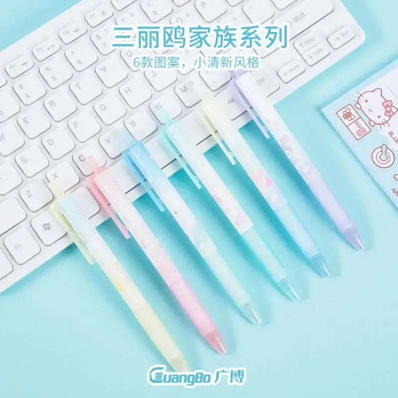 Канцтовары Sanrio черная Желейная ручка аксессуары Hello Kitty Cinnamoroll мультяшный пресс
