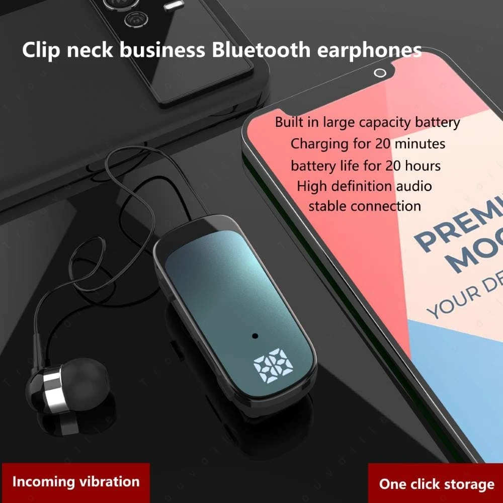 Фото Bluetooth-наушники Trouvaille K65, беспроводные наушники в лотосе, выдвижная лавальская гарнитура с зажимом, наушники с одним ухом, гарнитура с проводом №4