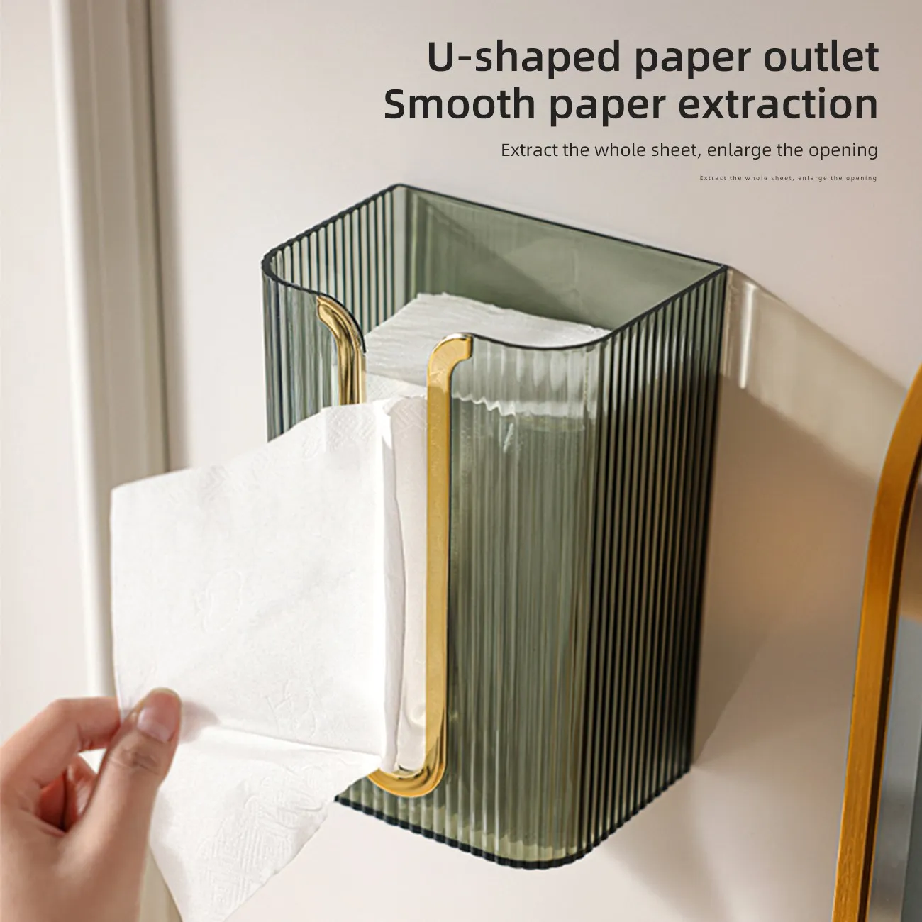 Tissue box wall-mounted punch-free bathroom kitchen toilet face towel storage paper holder