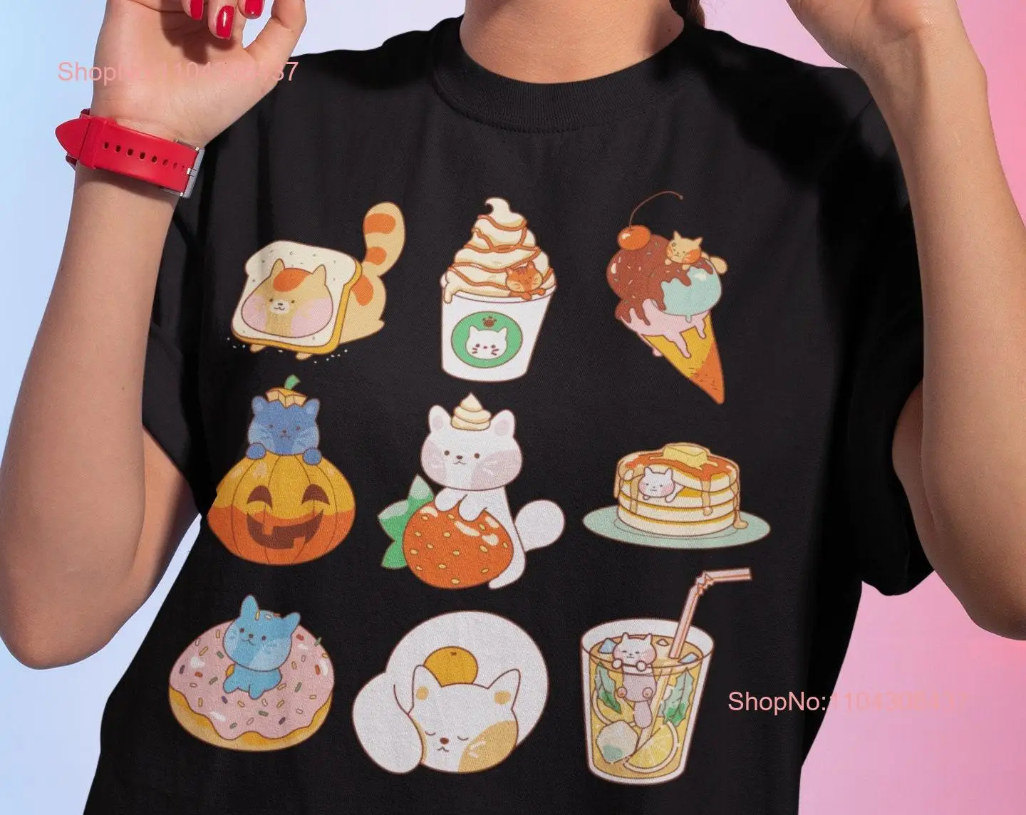 Футболка с изображением кота Kawaii в стиле аниме Harajuku эстетическая забавная