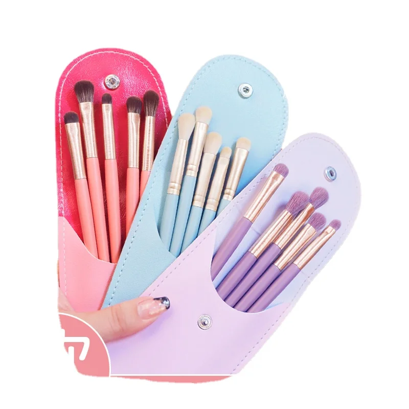 

New 5pcs/set Brow Contour Brush Eyebrow Eyeliner Brush Portable Small Angled Eyebrow Liner Brush Women Makeup Cosmetic Tools