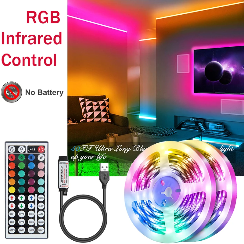 

LED Strips Lights RGB 5050 Infrared And Lights with Remote Control LED Lights for Room Home Party Decoration Salon