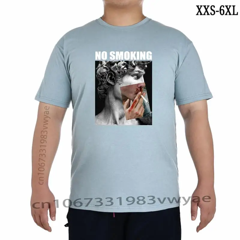 

Michelangelo david no smoking aesthetic harajuku ulzzang graphic 90s funny Tshirt Cotton Men T shirt New TEE TSHIRT Womens