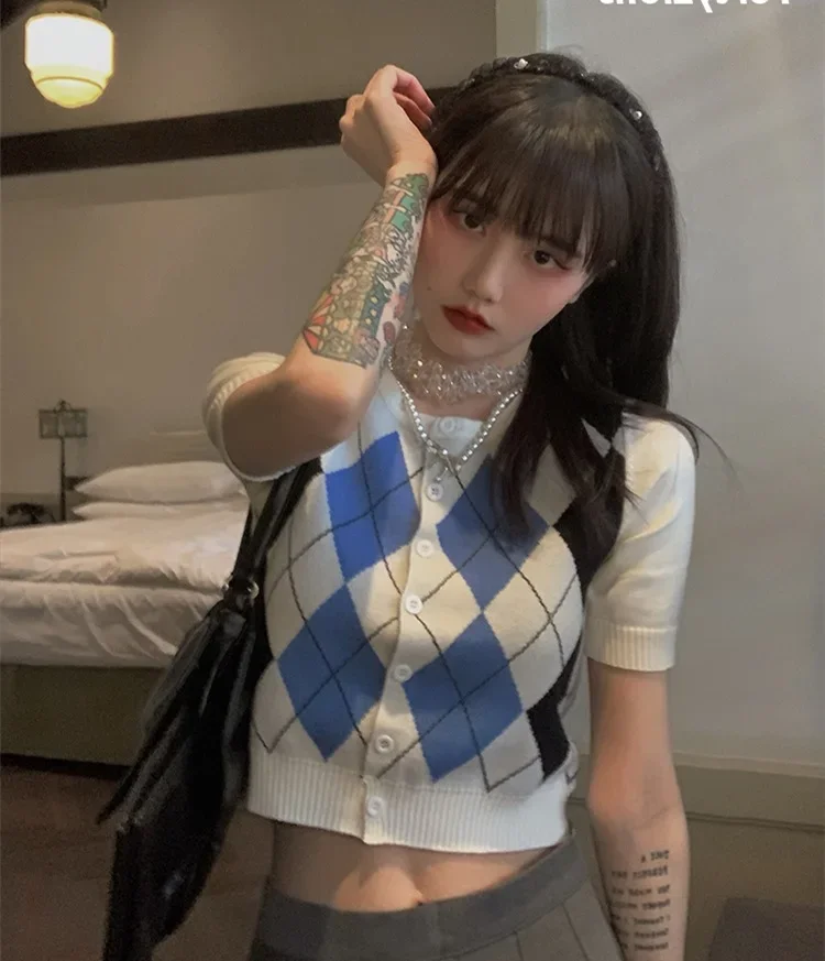 Лето 2023 элегантный винтажный утягивающий вязаный кардиган в консервативном