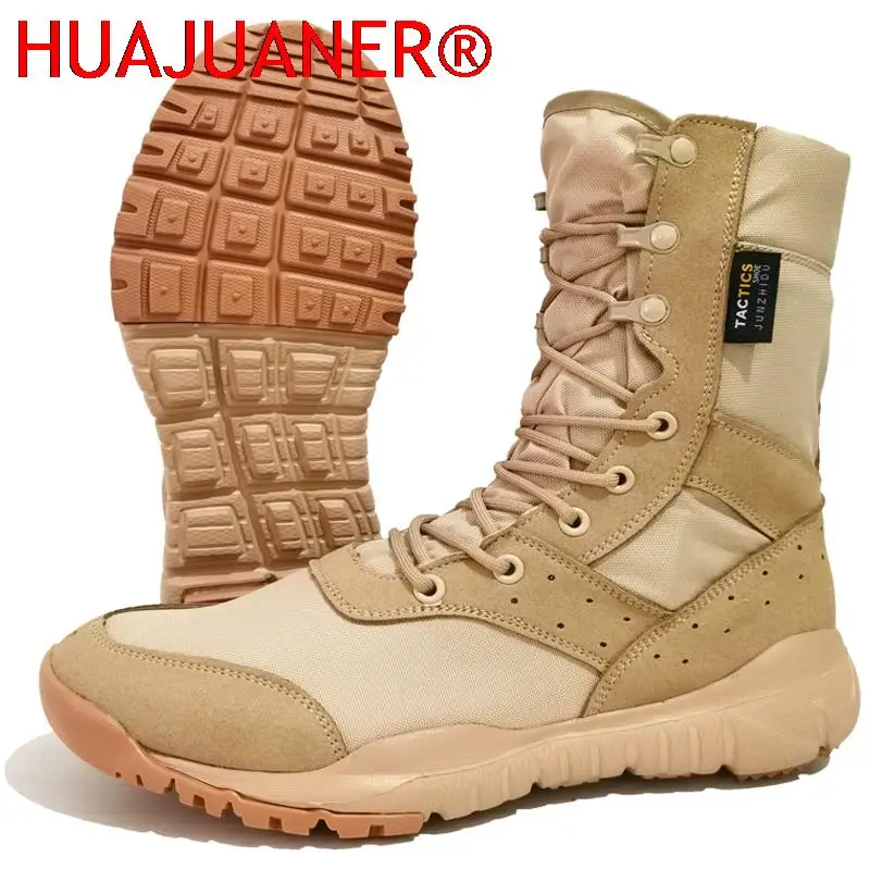 

High Quality Special Force Tactical Boots Desert Combat Men Boots Outdoor Hiking Boots Lightweight Military Boots Large Size 49