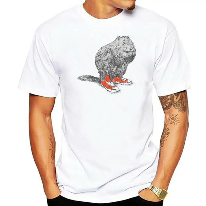 

Summer Men Print T-Shirts Fashion Slim Short Sleeve Cool Red Shoes Beaver Cool Rock Nice America Wilde Fun Hipster O Neck Tshirt