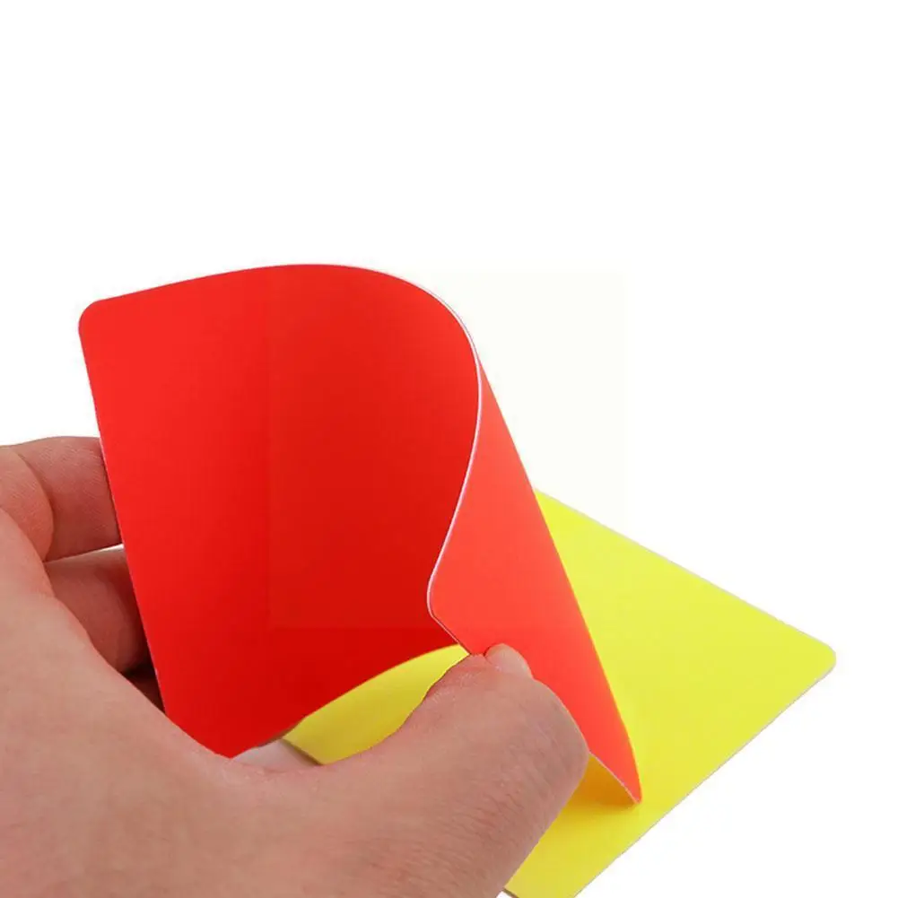 Sports Team Soccer Referee Red and Yellow Card Official Foul Card Players Football Recording Match Coach O6Y4