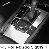 center control gear shift panel front row water cup holder cover trim 1pcs fit for mazda 3 2019 2021 accessories interior