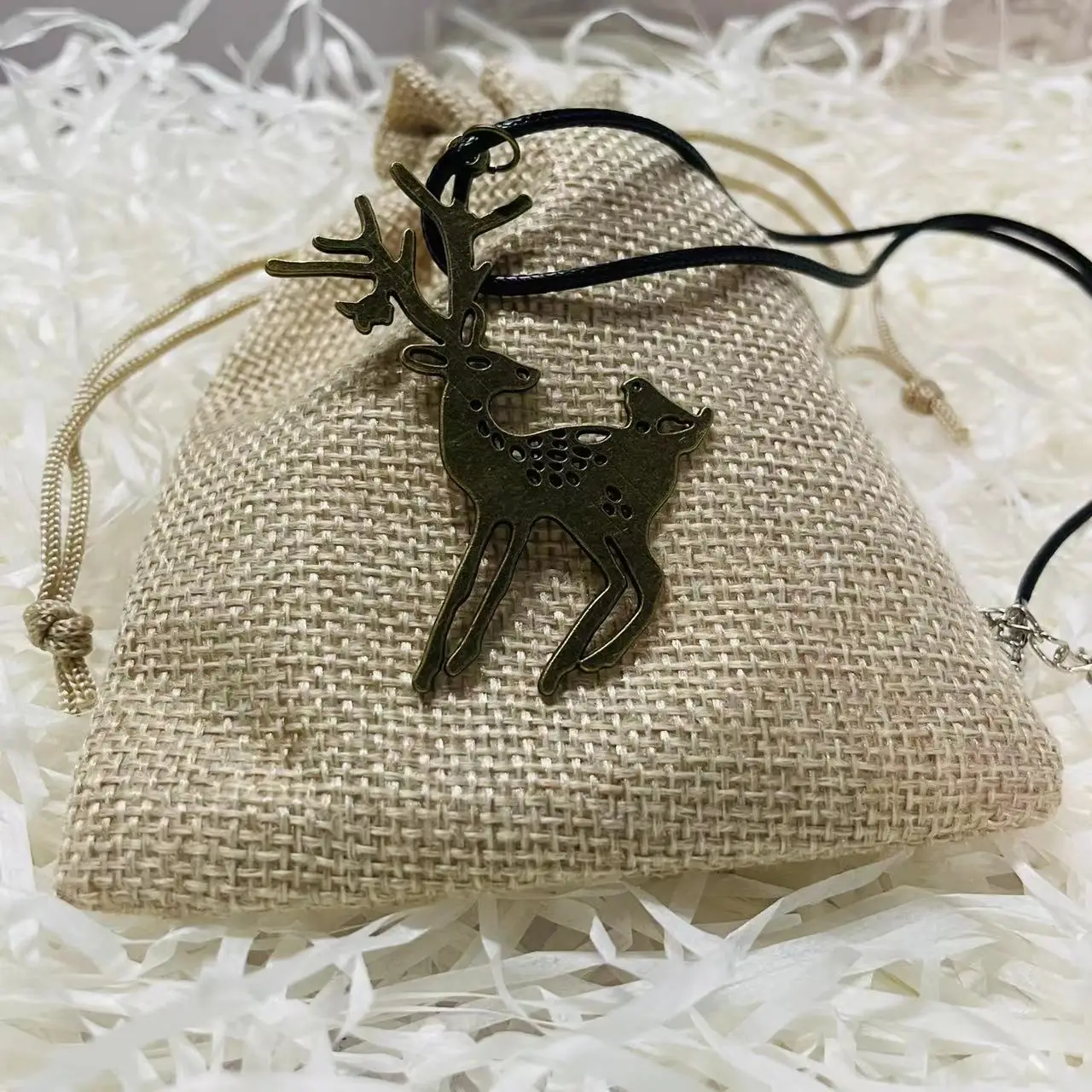 Ожерелье с подвеской в виде оленя птицы Рождественский подарок на день рождения